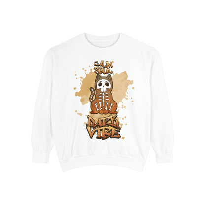 Skeleton Cat "Dazed Vibe" Sweatshirt
