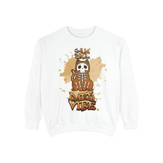 Skeleton Cat "Dazed Vibe" Sweatshirt