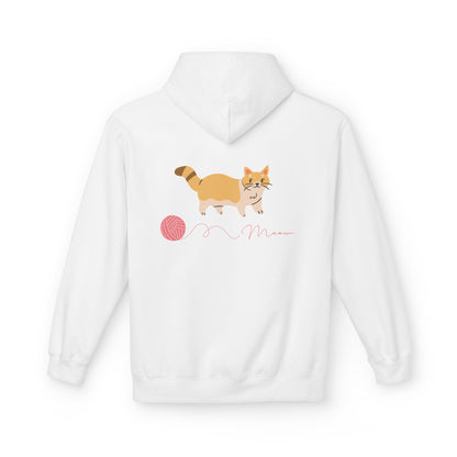 Cat Mom Hoodie — Cute Cat & Yarn Graphic Pullover